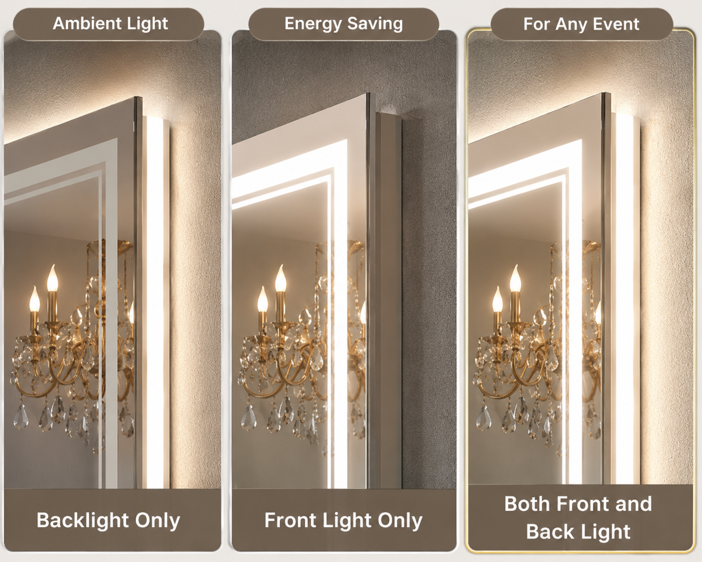 Frontlit & Backlit LED Bathroom Mirrors