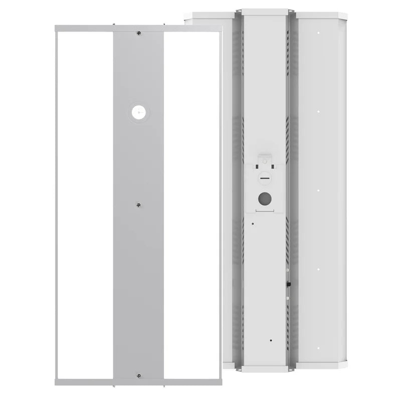 4FT LED Linear High Bay Light, 165W/225W/325W Wattage Selectable, 4000K/5000K CCT Selectable, 140 LM/W High Efficiency, 0-10V Dimmable, Commercial Warehouse Lighting