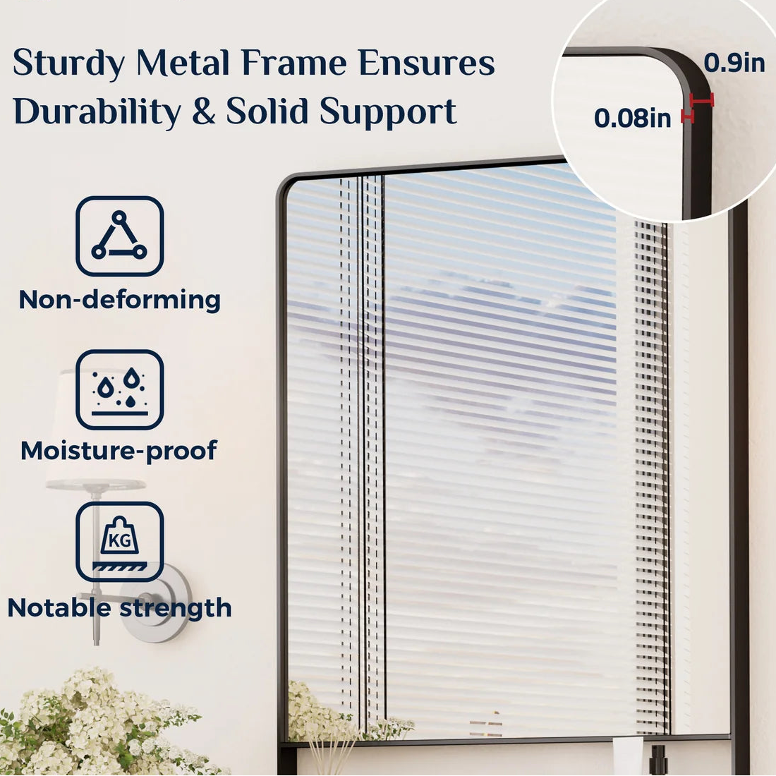 Prime LED House Bathroom Mirror with Shelf