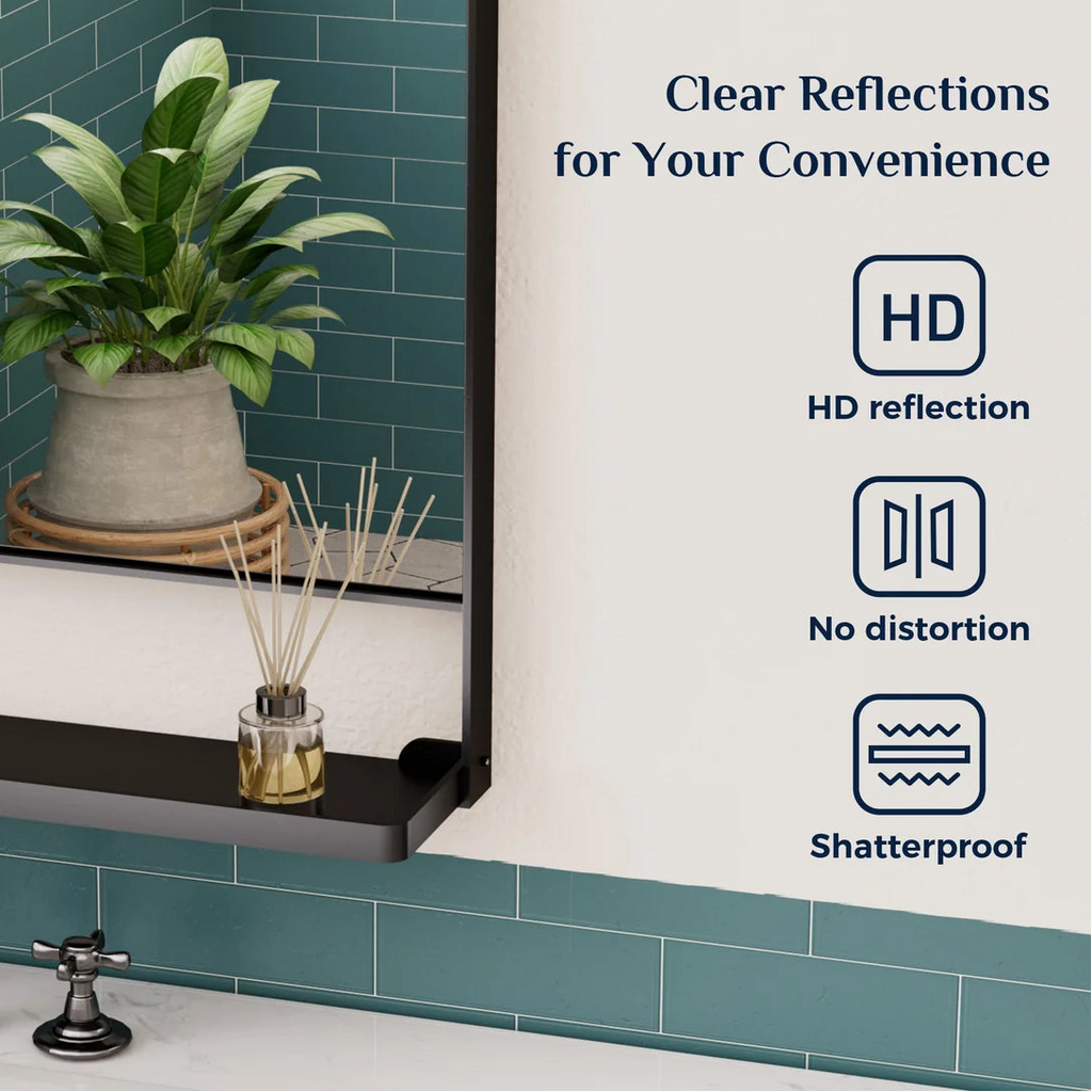 Prime LED House Bathroom Mirror with Shelf