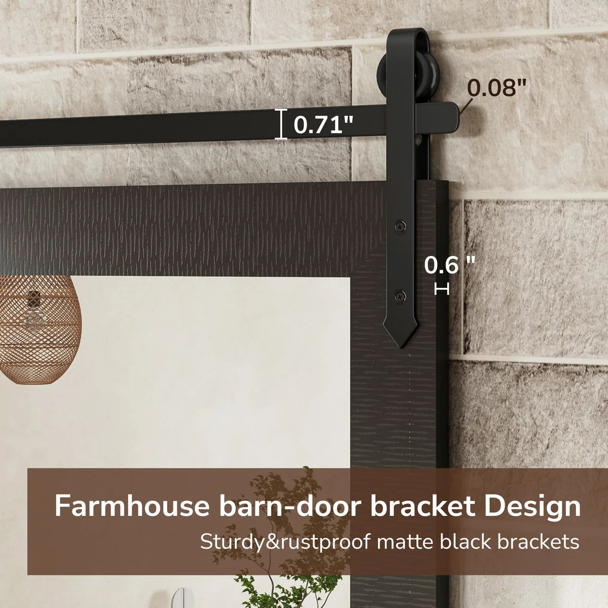 Farmhouse Barn Door Mirrors | Rustic Wood Framed Bathroom Vanity Mirrors