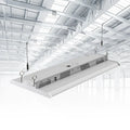 4FT LED Linear High Bay Light, 255W/275W/300W Wattage Selectable, 4000K/5000K CCT Selectable, 140 LM/W High Efficiency, 0-10V Dimmable, Commercial Warehouse Lighting