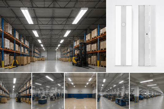 4FT LED Linear High Bay Light – 255W/275W/300W Selectable – 4000K/5000K CCT – 140 lm/W – 0-10V Dimmable