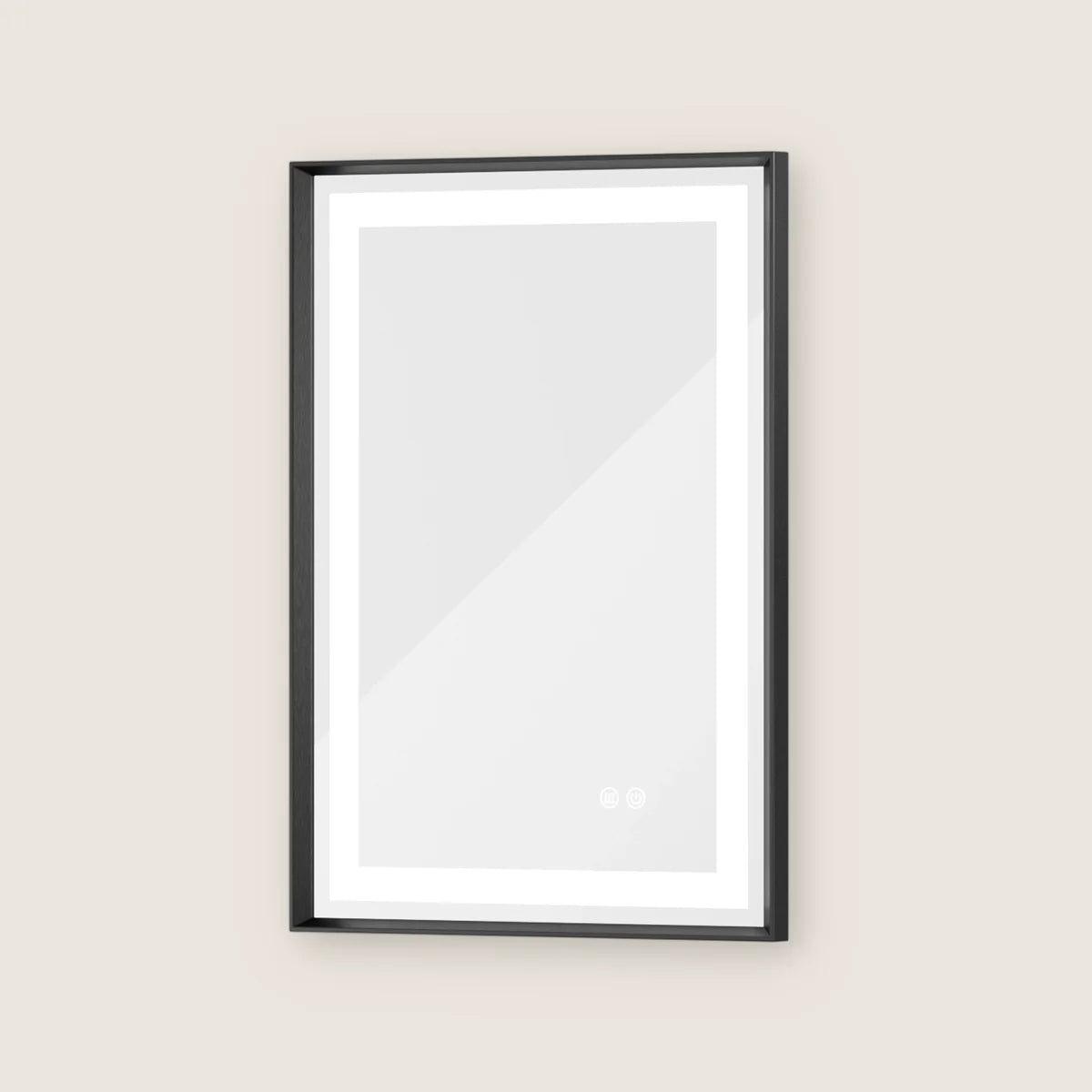 Frontlit & Backlit Framed LED Bathroom Mirror with 3-Color Dimmable Lighting, Anti-Fog & HD Tempered Glass