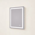 Frontlit & Backlit LED Vanity Mirror with 3-Color LED Lighting, Anti-Fog & HD Tempered Glass