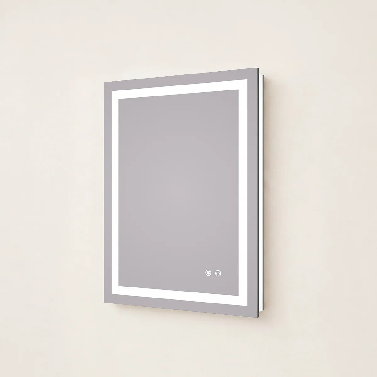 Frontlit & Backlit LED Vanity Mirror with 3-Color LED Lighting, Anti-Fog & HD Tempered Glass