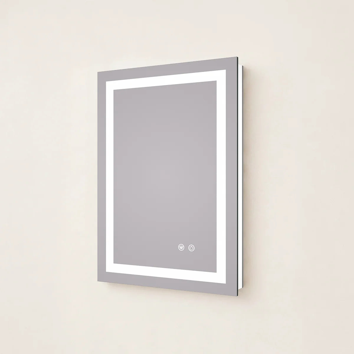 Frontlit & Backlit LED Vanity Mirror with 3-Color LED Lighting, Anti-Fog & HD Tempered Glass