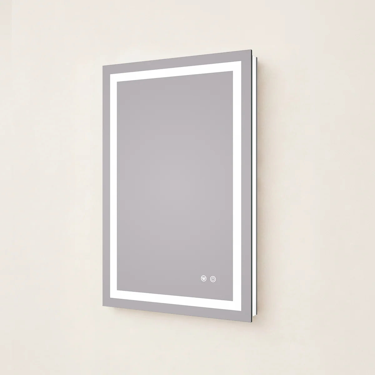 Frontlit & Backlit LED Vanity Mirror with 3-Color LED Lighting, Anti-Fog & HD Tempered Glass