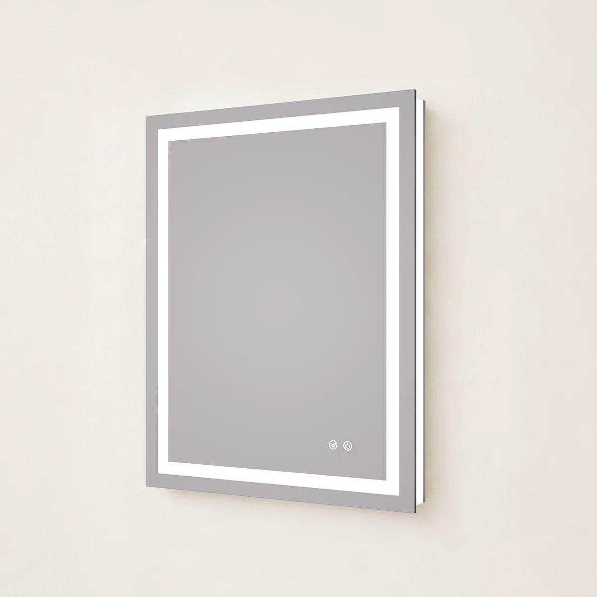 Frontlit & Backlit LED Vanity Mirror with 3-Color LED Lighting, Anti-Fog & HD Tempered Glass