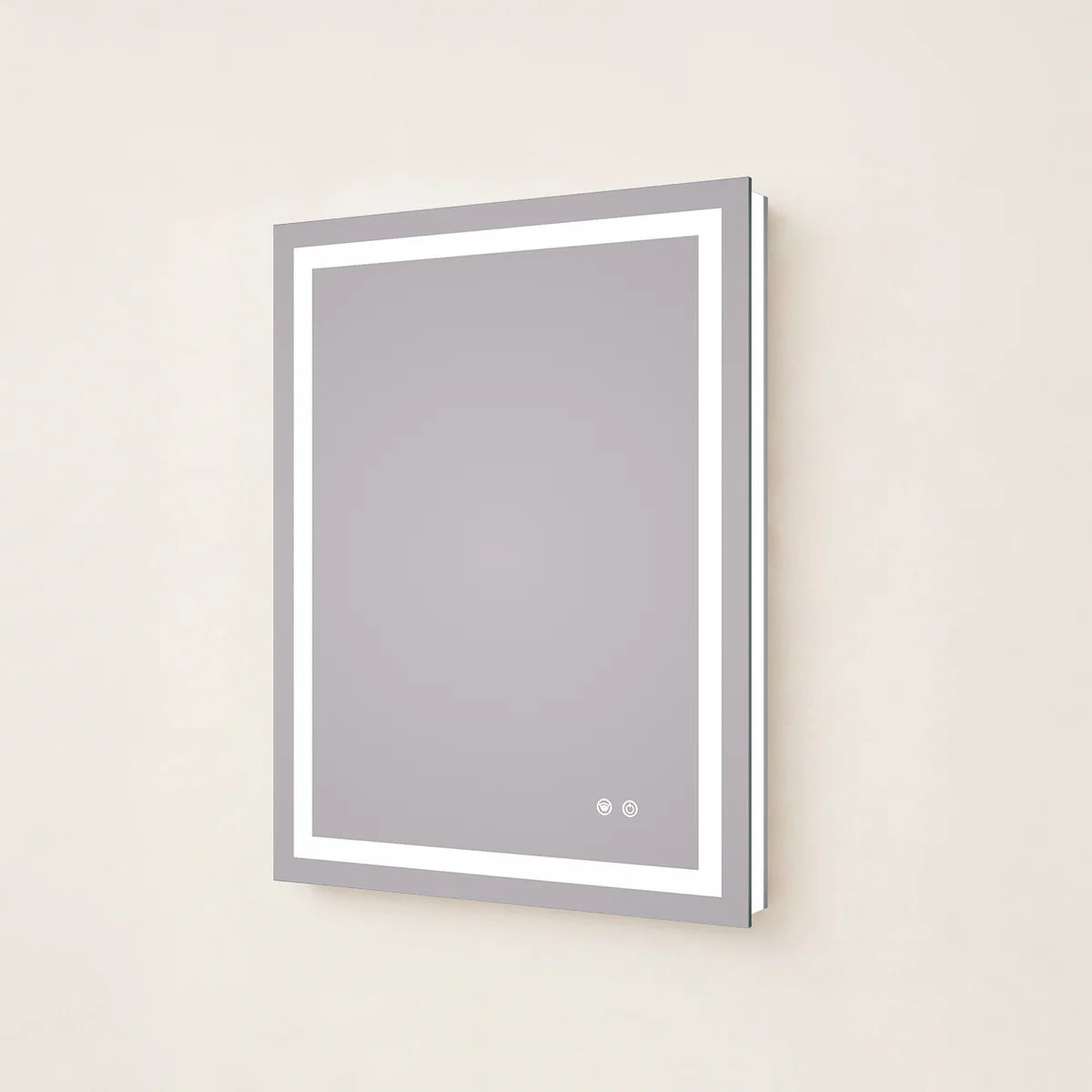Frontlit & Backlit LED Vanity Mirror with 3-Color LED Lighting, Anti-Fog & HD Tempered Glass