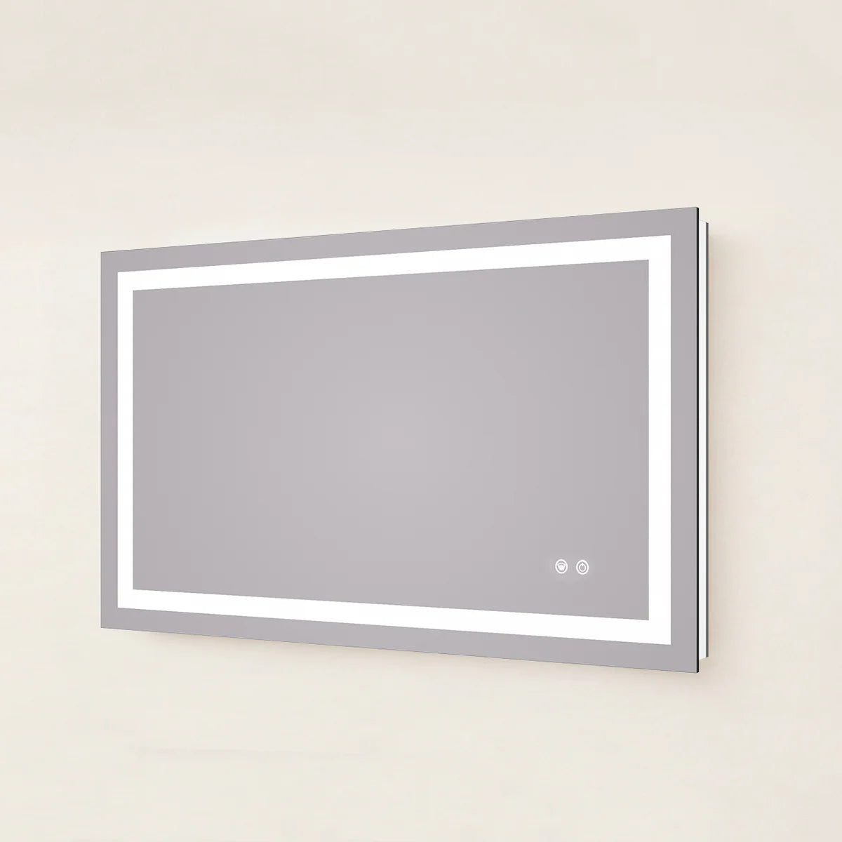 Frontlit & Backlit LED Vanity Mirror with 3-Color LED Lighting, Anti-Fog & HD Tempered Glass