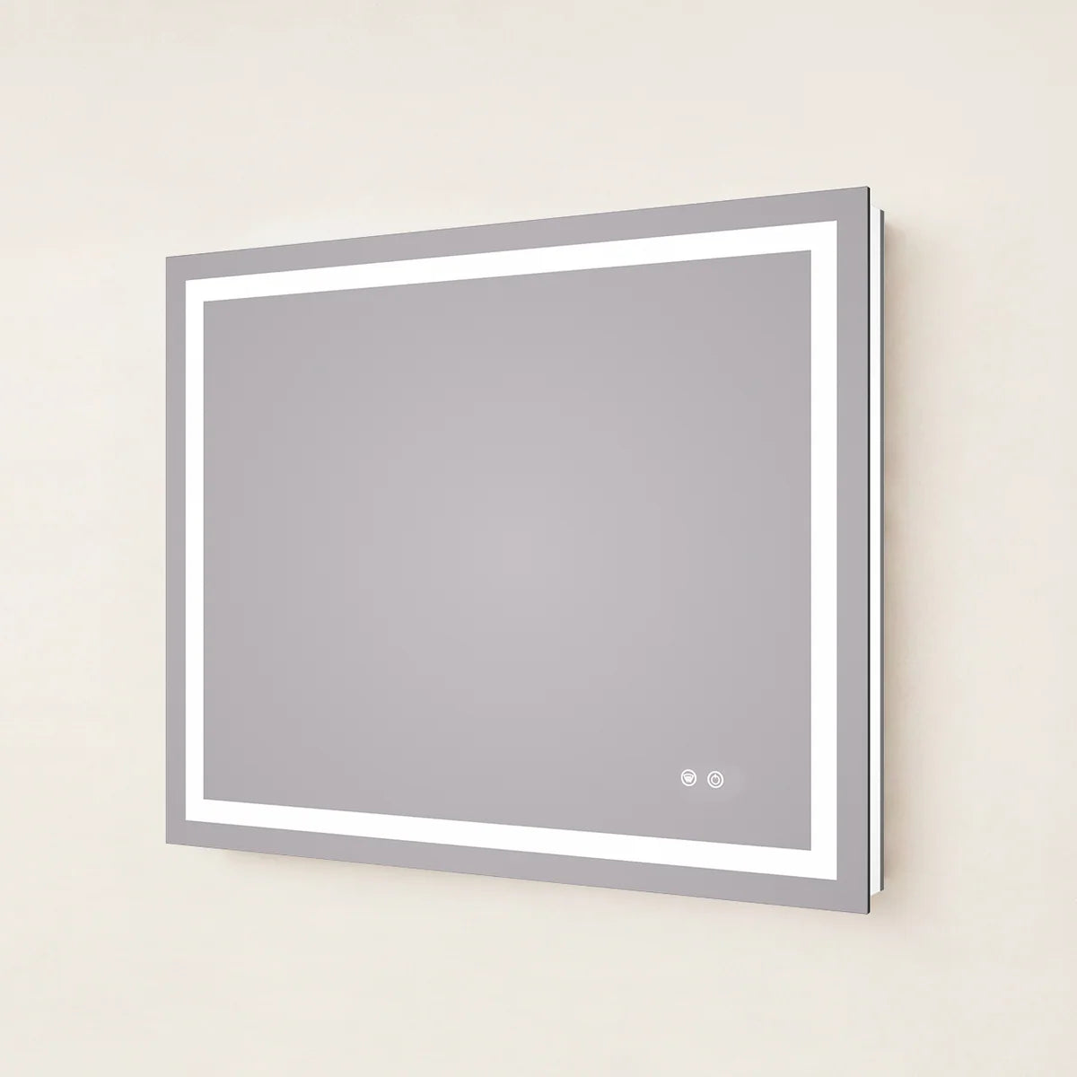 Frontlit & Backlit LED Vanity Mirror with 3-Color LED Lighting, Anti-Fog & HD Tempered Glass