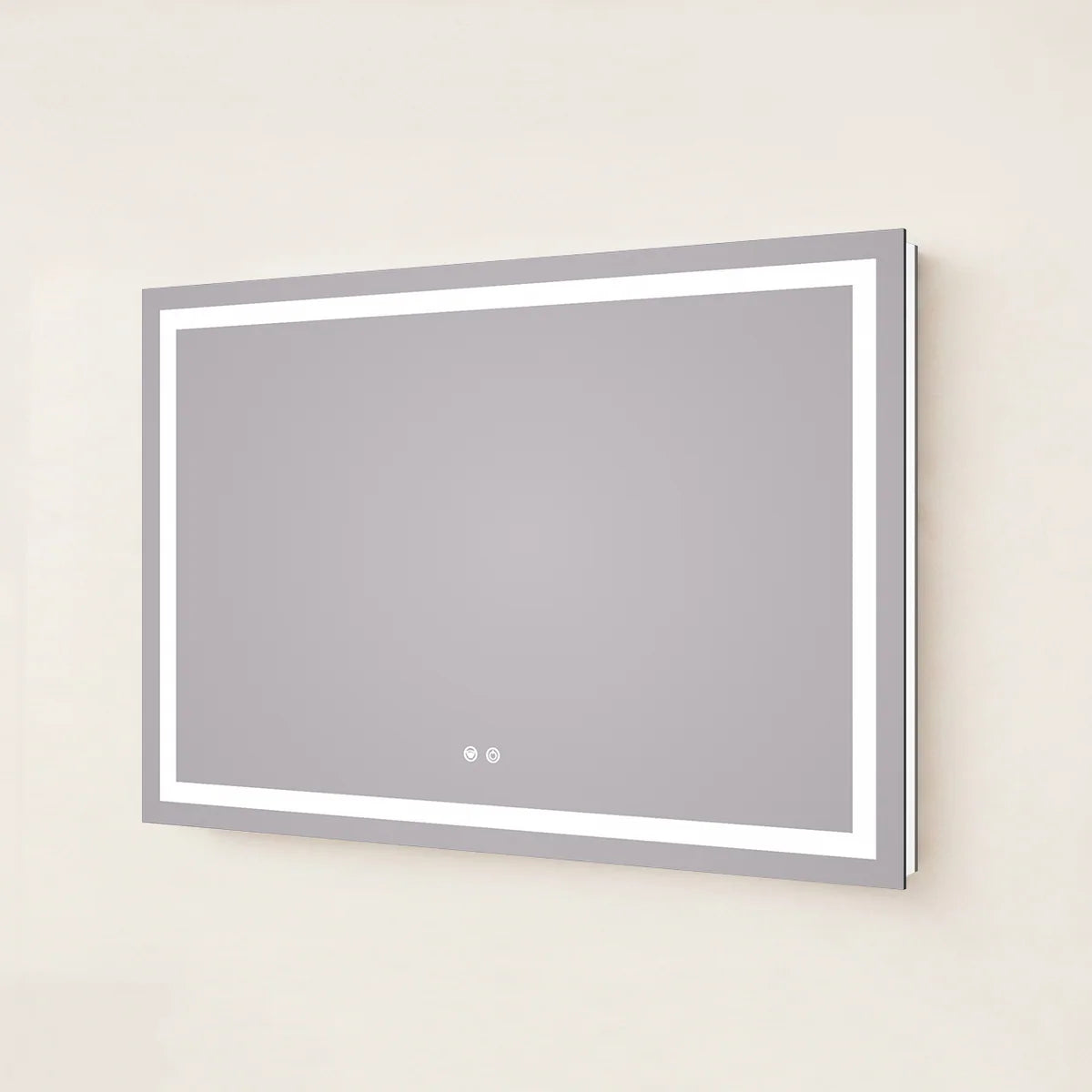 Frontlit & Backlit LED Vanity Mirror with 3-Color LED Lighting, Anti-Fog & HD Tempered Glass
