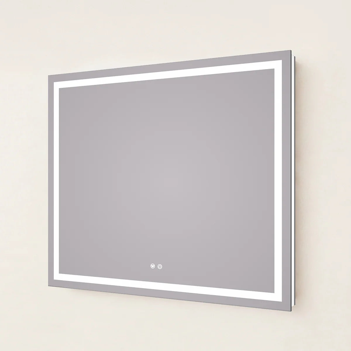 Frontlit & Backlit LED Vanity Mirror with 3-Color LED Lighting, Anti-Fog & HD Tempered Glass