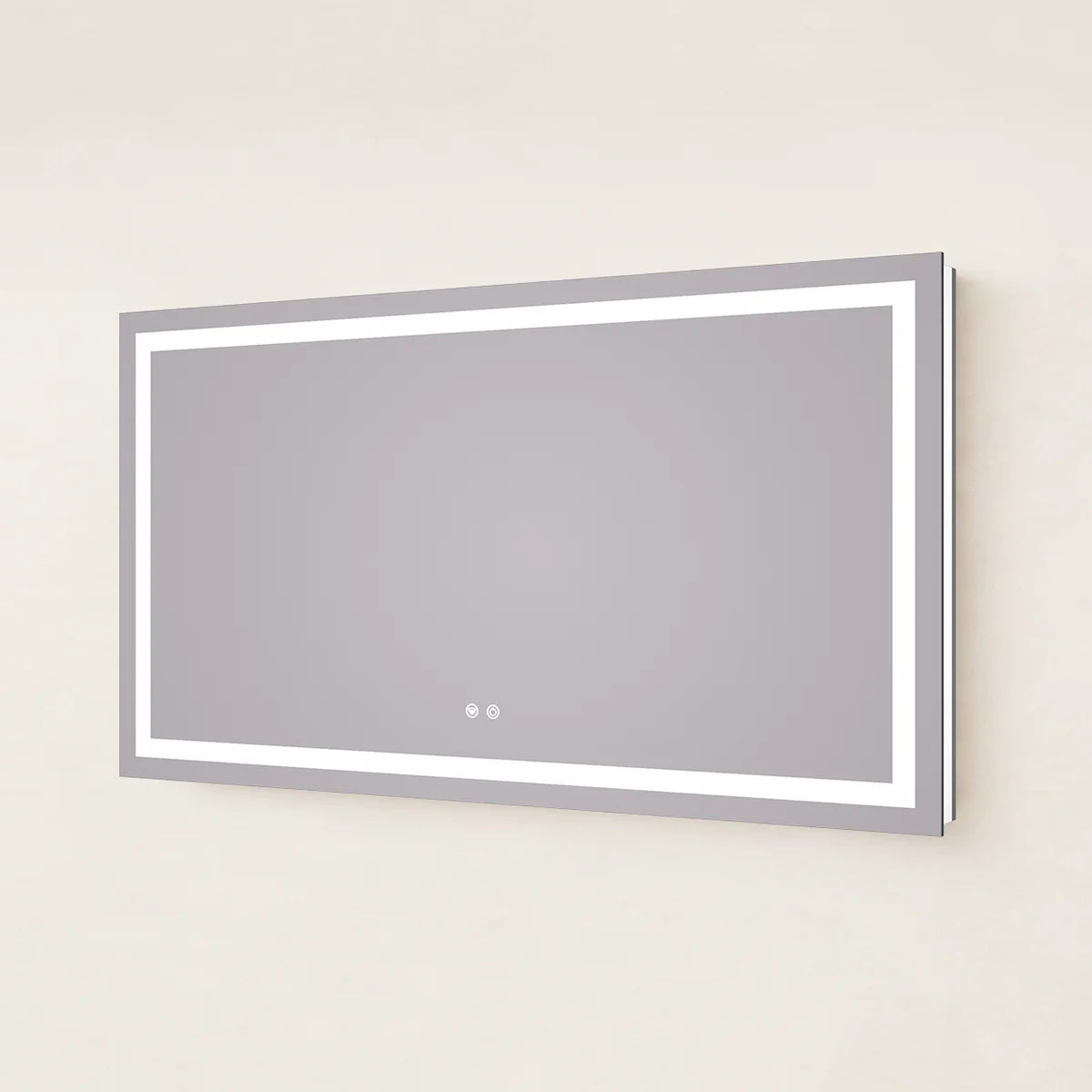 Frontlit & Backlit LED Vanity Mirror with 3-Color LED Lighting, Anti-Fog & HD Tempered Glass