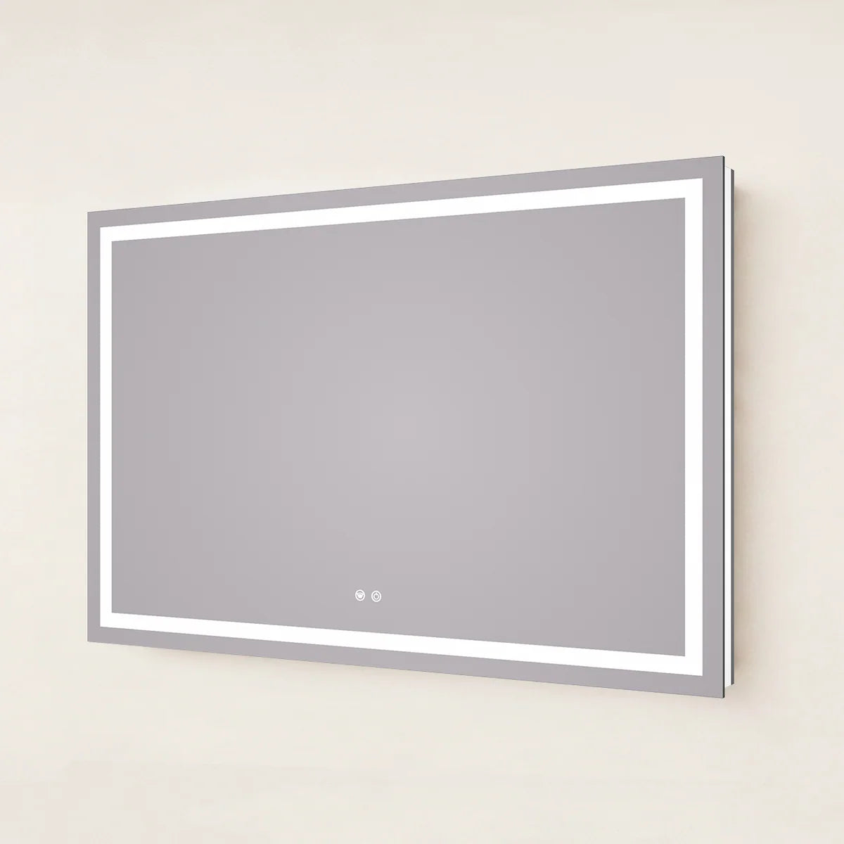 Frontlit & Backlit LED Vanity Mirror with 3-Color LED Lighting, Anti-Fog & HD Tempered Glass