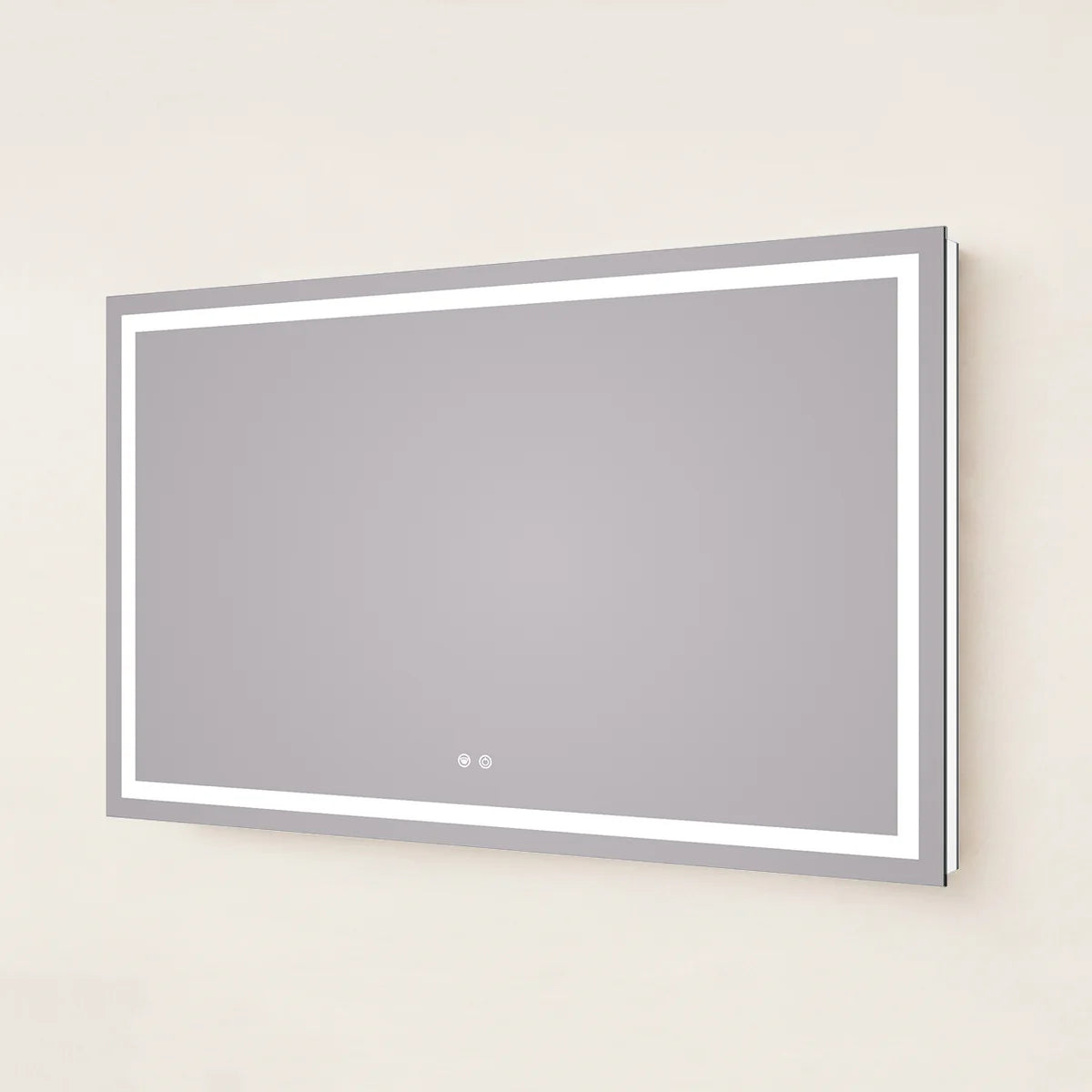 Frontlit & Backlit LED Vanity Mirror with 3-Color LED Lighting, Anti-Fog & HD Tempered Glass