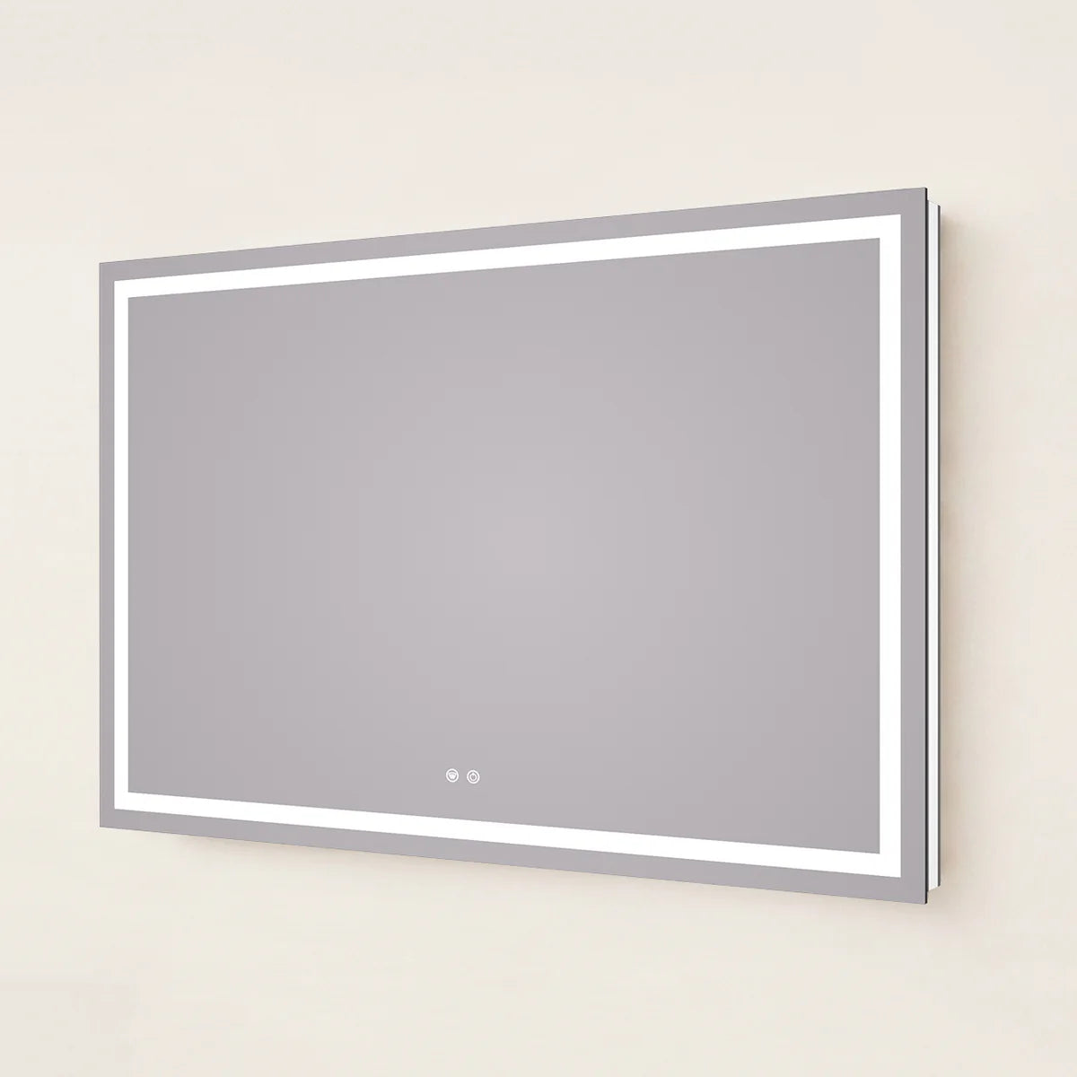 Frontlit & Backlit LED Vanity Mirror with 3-Color LED Lighting, Anti-Fog & HD Tempered Glass