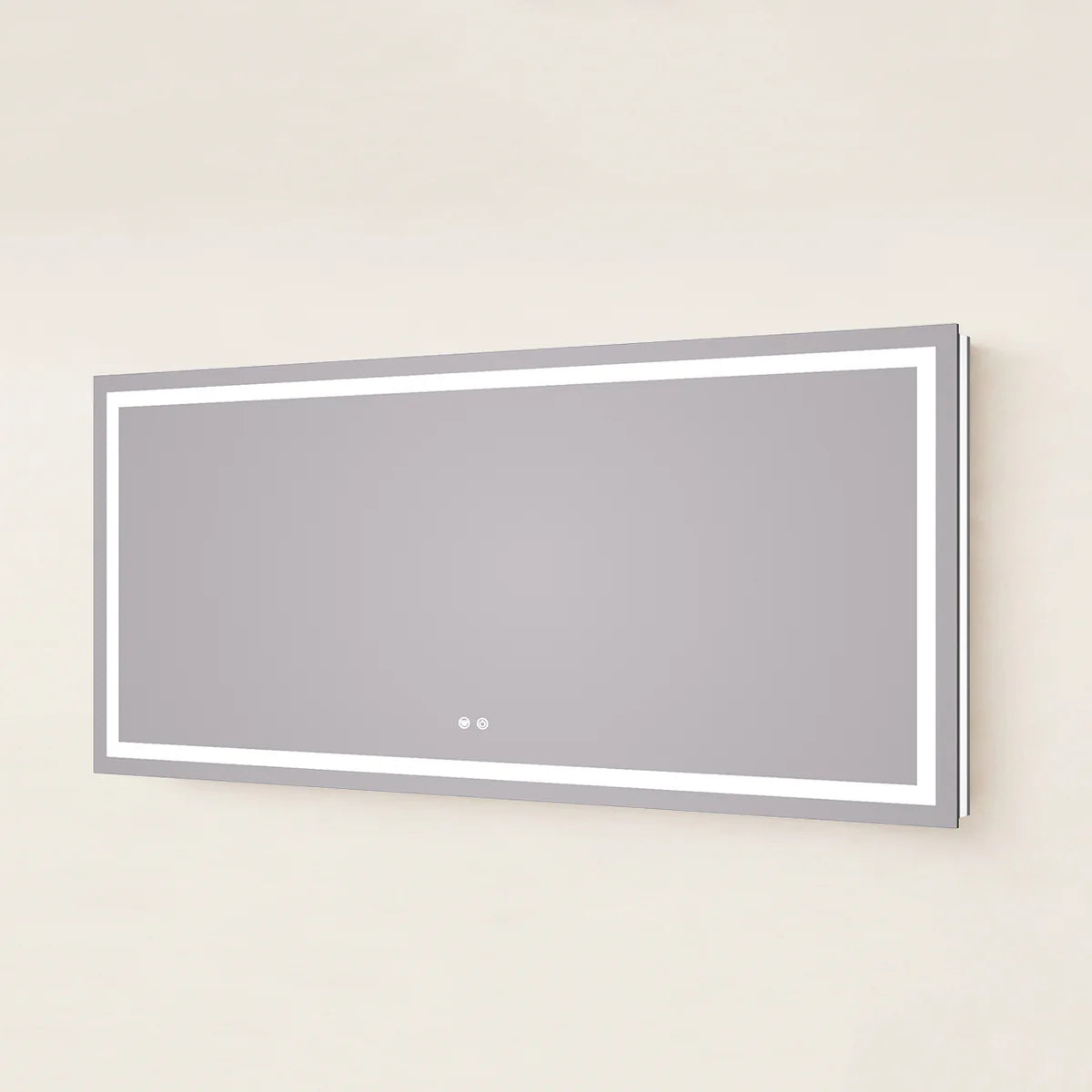 Frontlit & Backlit LED Vanity Mirror with 3-Color LED Lighting, Anti-Fog & HD Tempered Glass