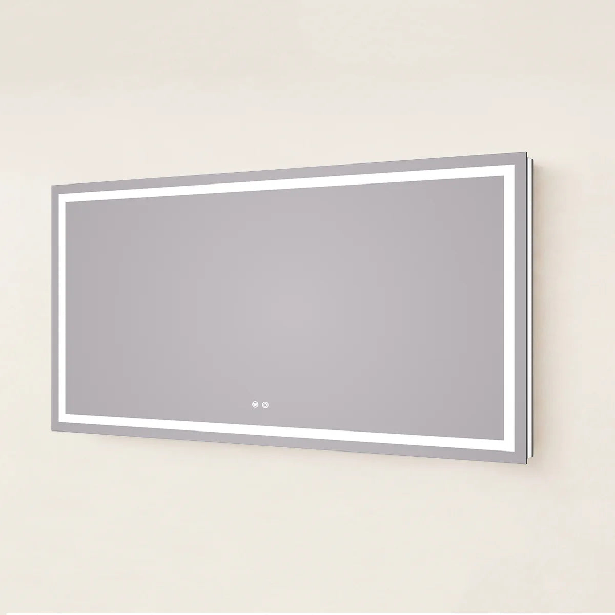 Frontlit & Backlit LED Vanity Mirror with 3-Color LED Lighting, Anti-Fog & HD Tempered Glass