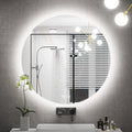 Prime LED House Round Backlit LED Bathroom Mirror – 3-Color Dimmable, Anti-Fog, HD Shatterproof Mirror with Memory Function